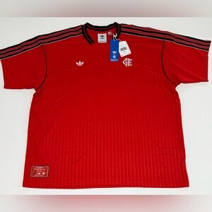 Adidas Men's Red and Black Jersey